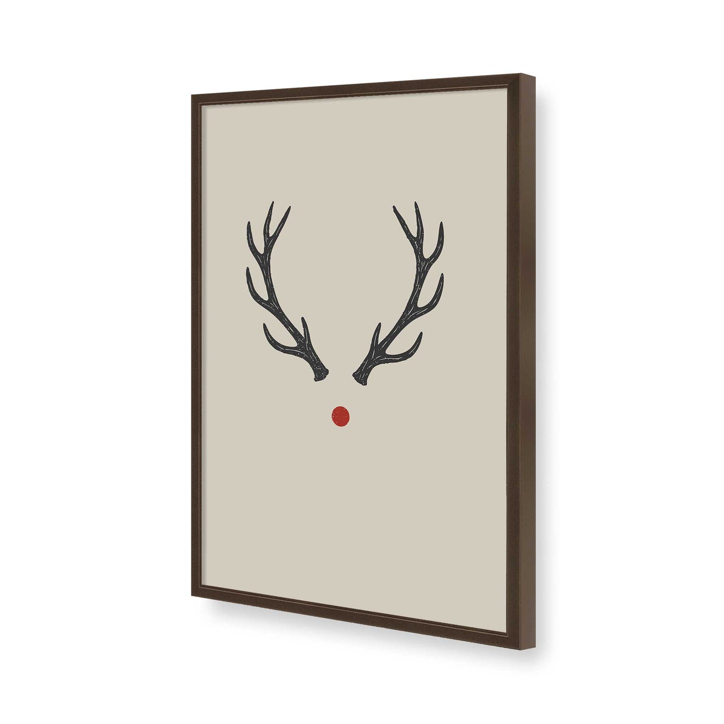 [Color:Brown], Picture of art in a Brown frame of the corner