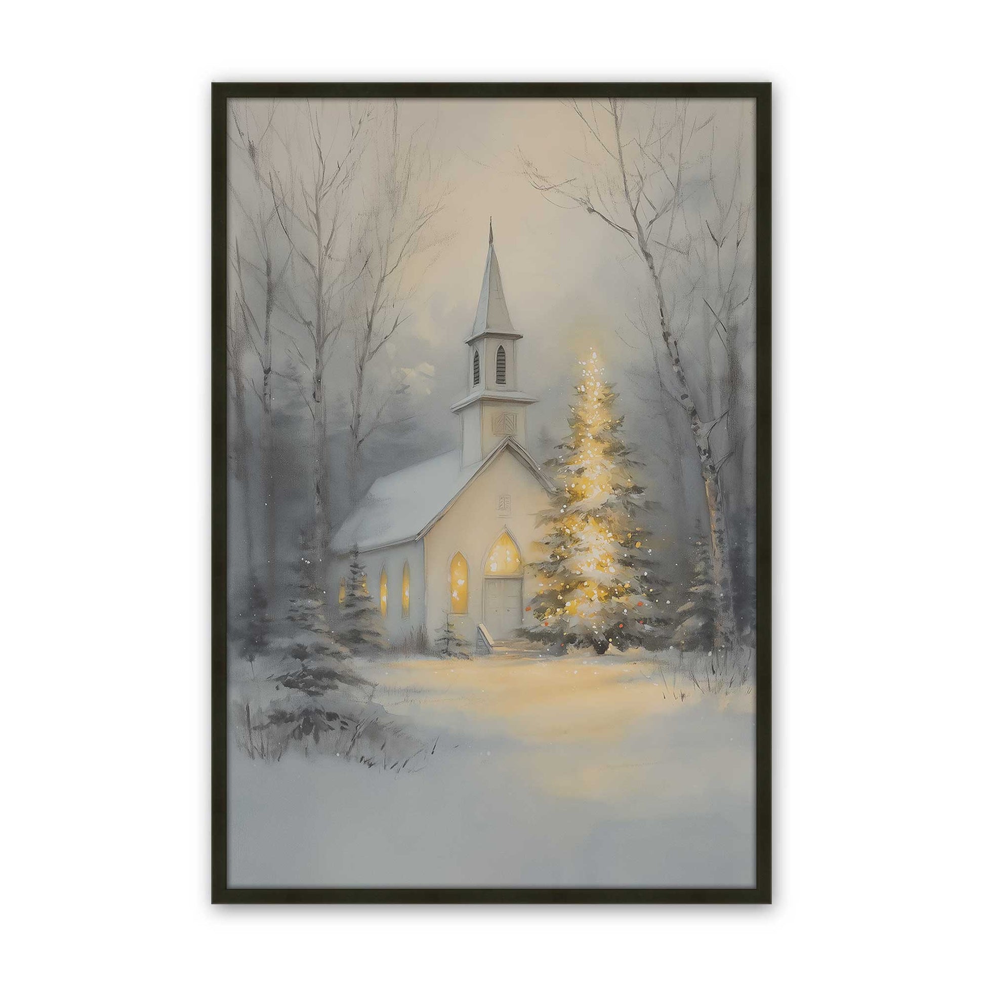 [Color:Satin Black], Picture of art in a Satin Black frame