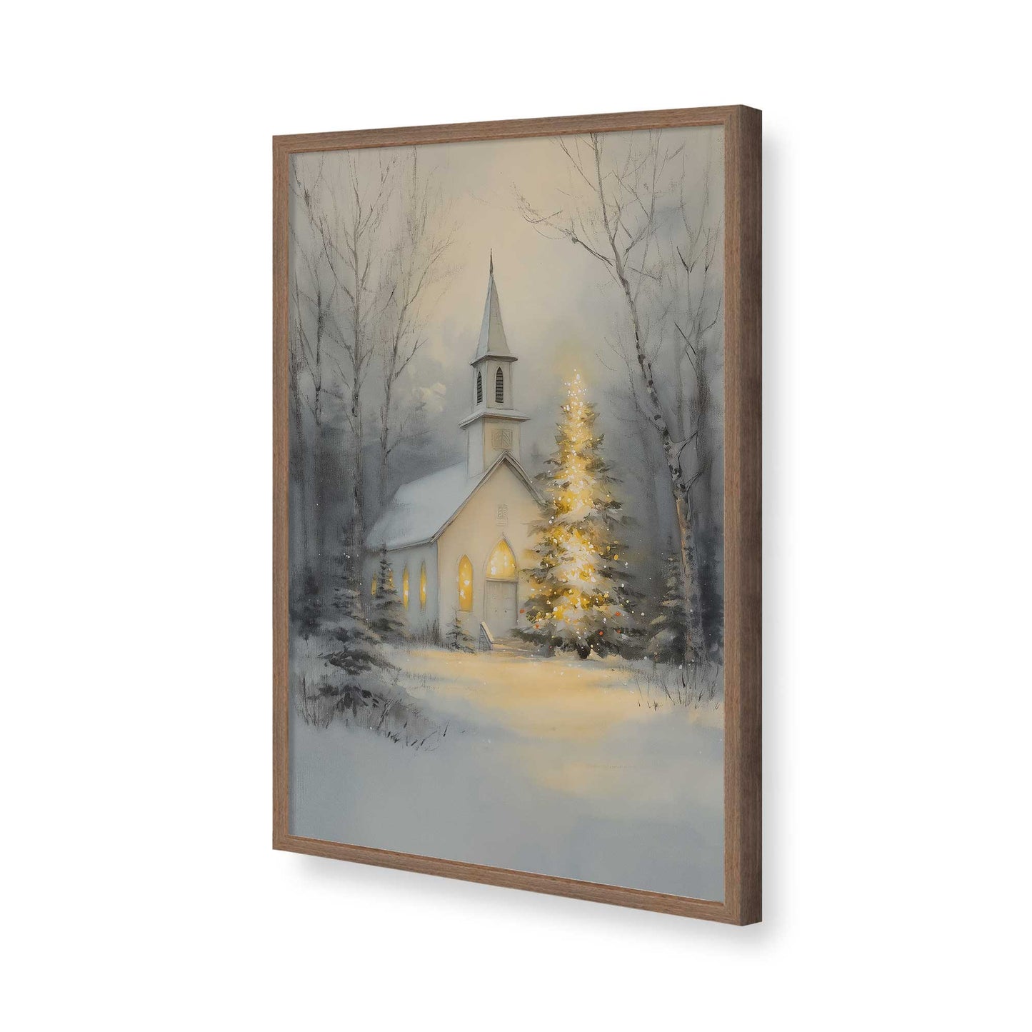 [Color:Walnut], Picture of art in a Walnut frame of the corner