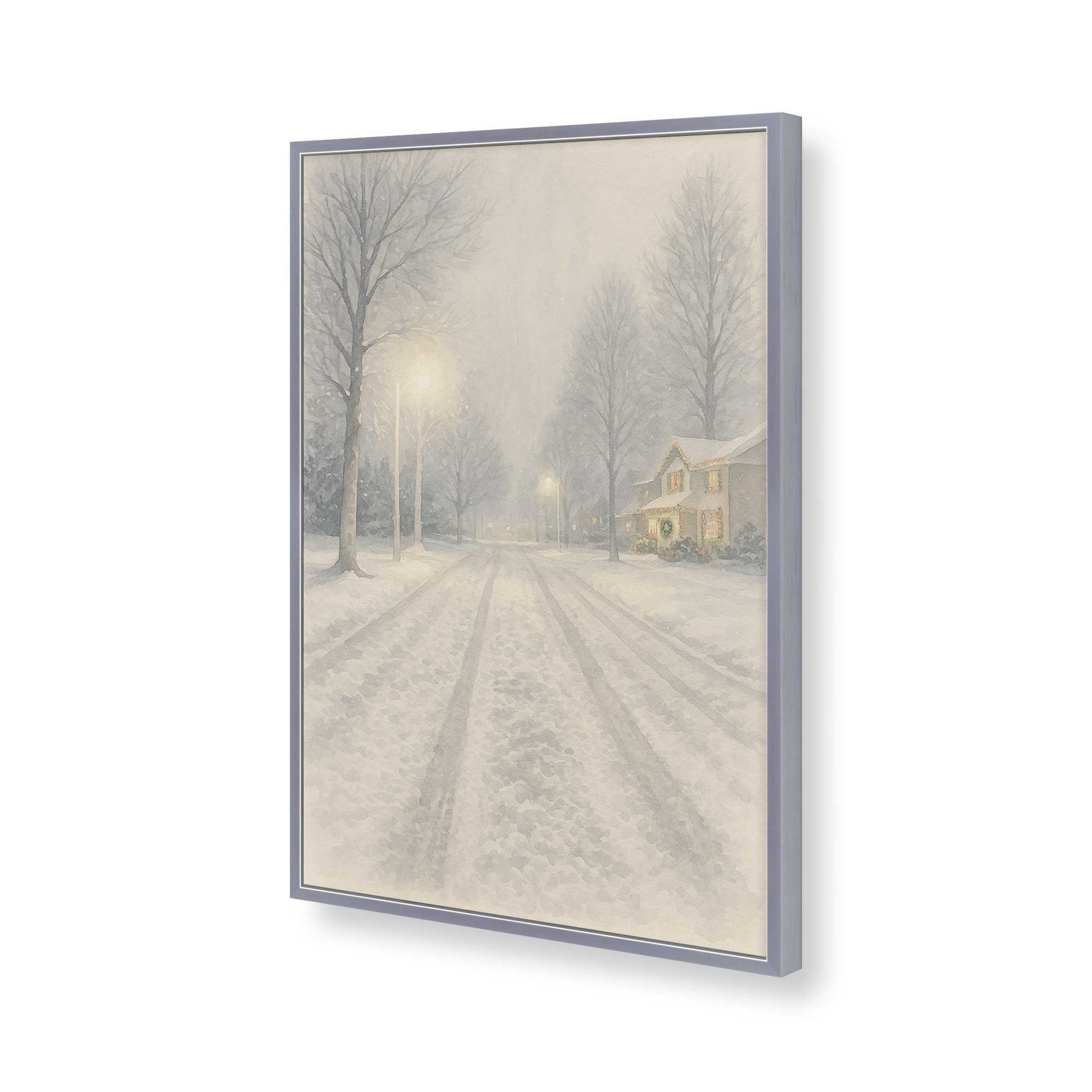 [Color:Polished Chrome], Picture of art in a Polished Chrome frame of the corner