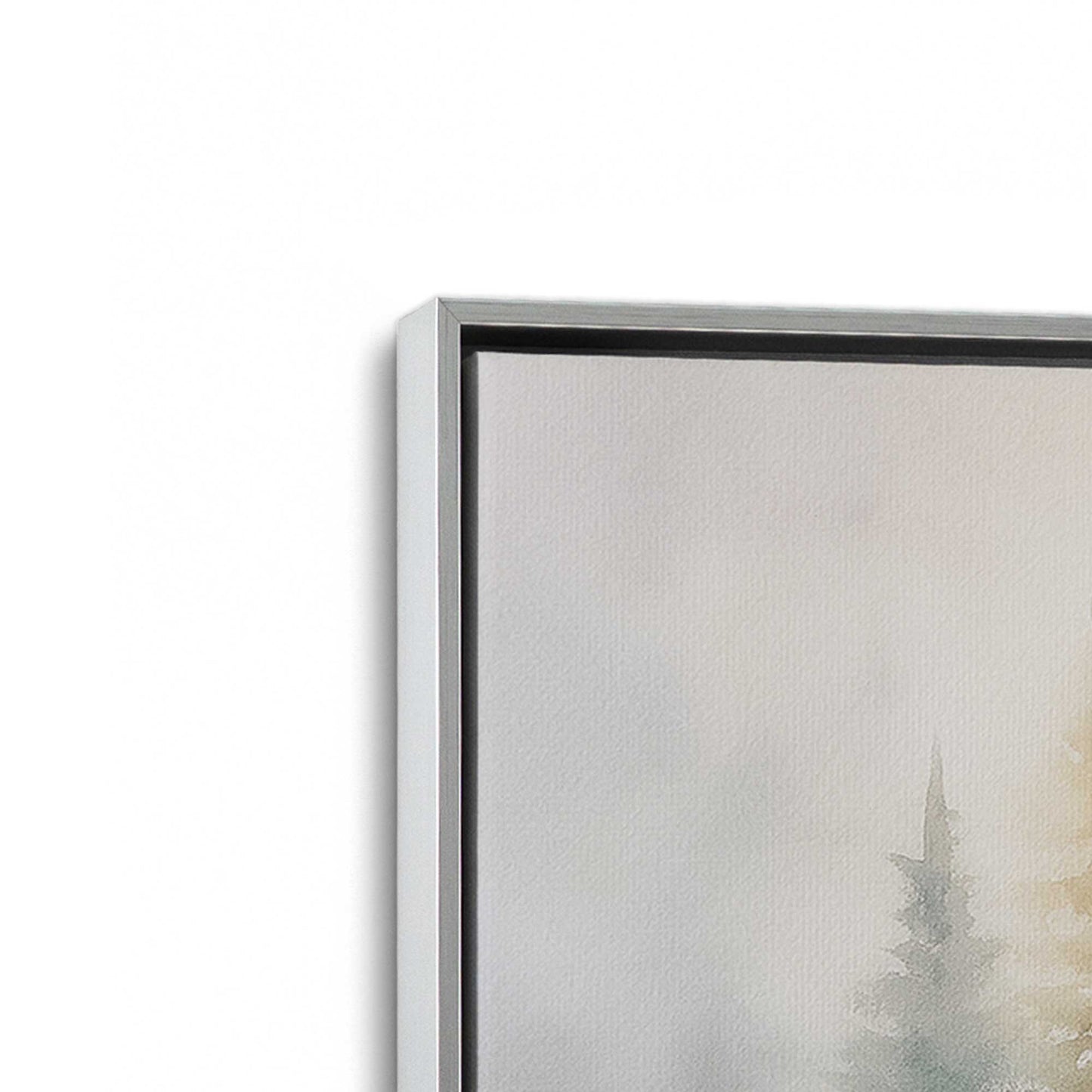 [Color:Polished Chrome], Picture of art in a Polished Chrome frame at an angle