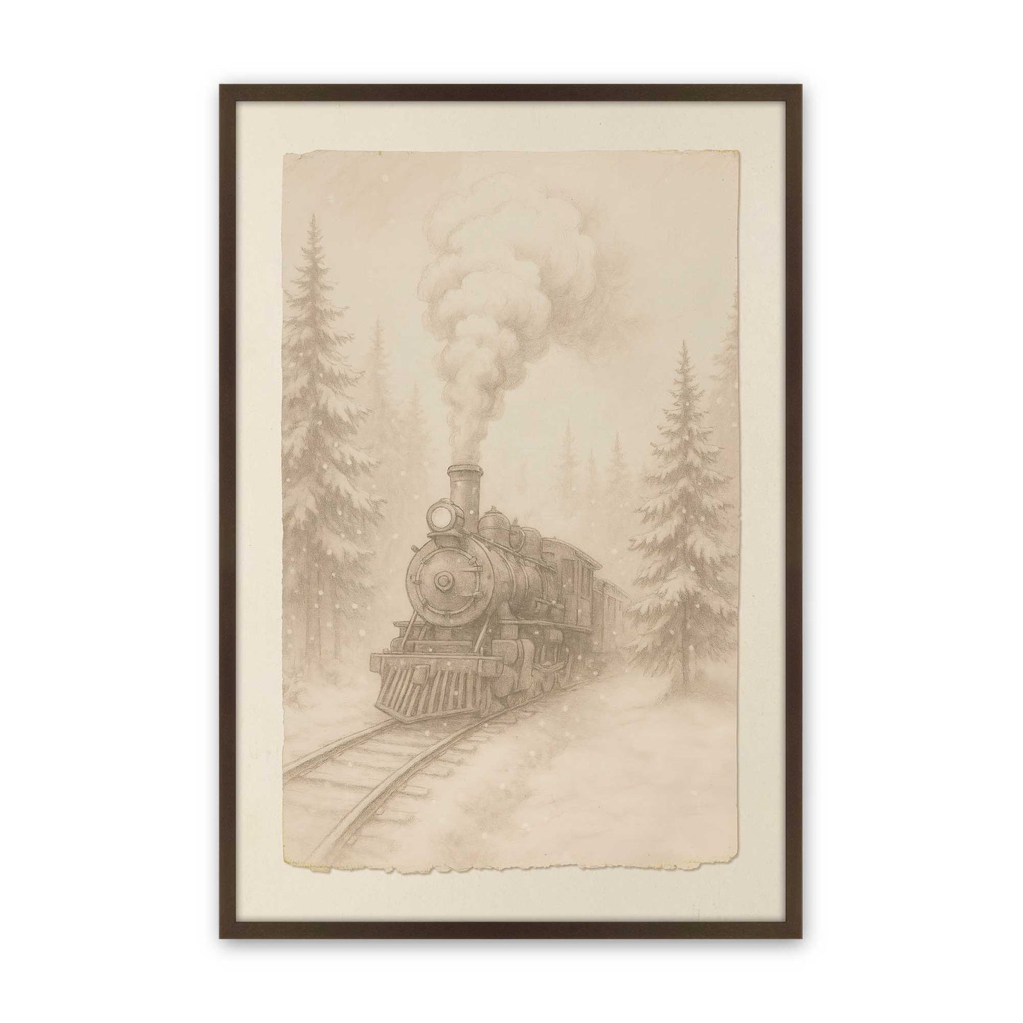 [Color:Brown], Picture of art in a Brown frame