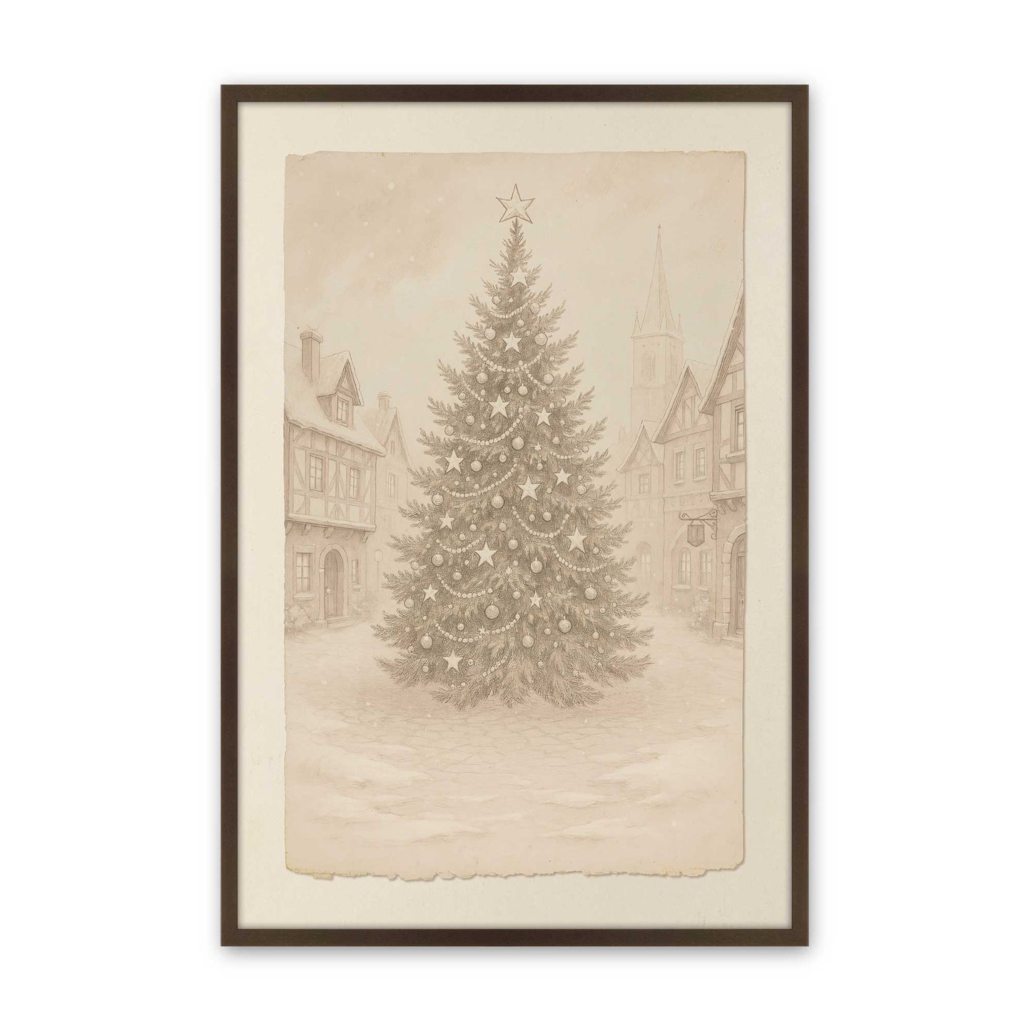 [Color:Brown], Picture of art in a Brown frame