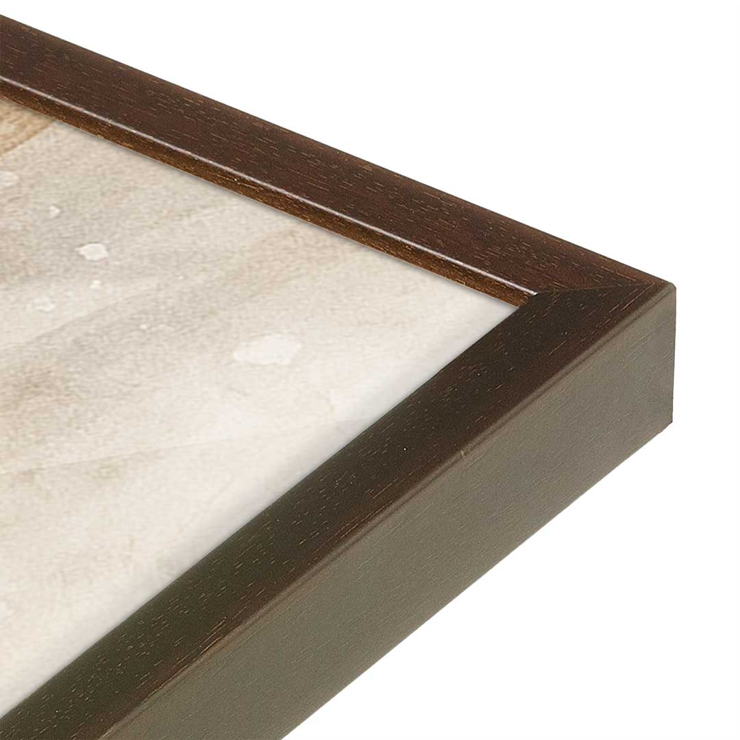 [Color:Brown], Picture of art in a Brown frame at an angle