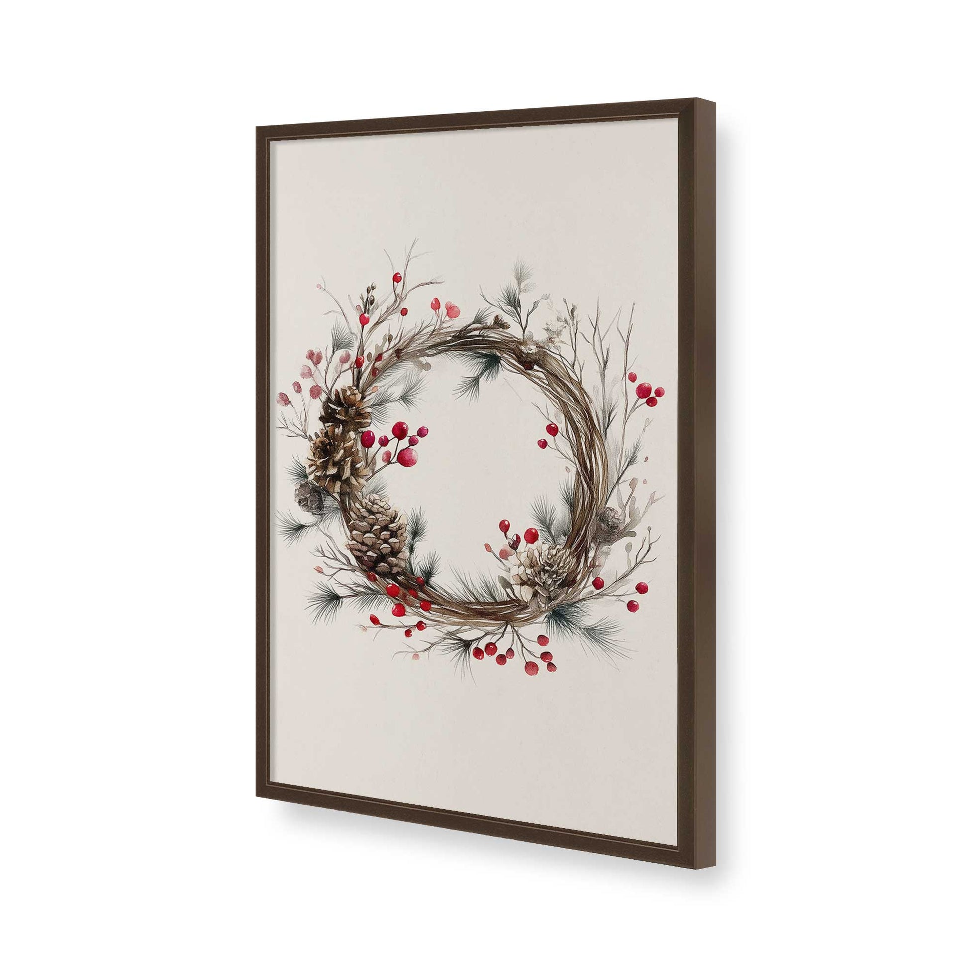 [Color:Brown], Picture of art in a Brown frame of the corner