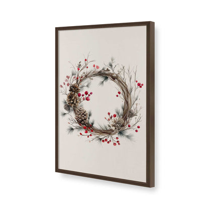 [Color:Brown], Picture of art in a Brown frame of the corner