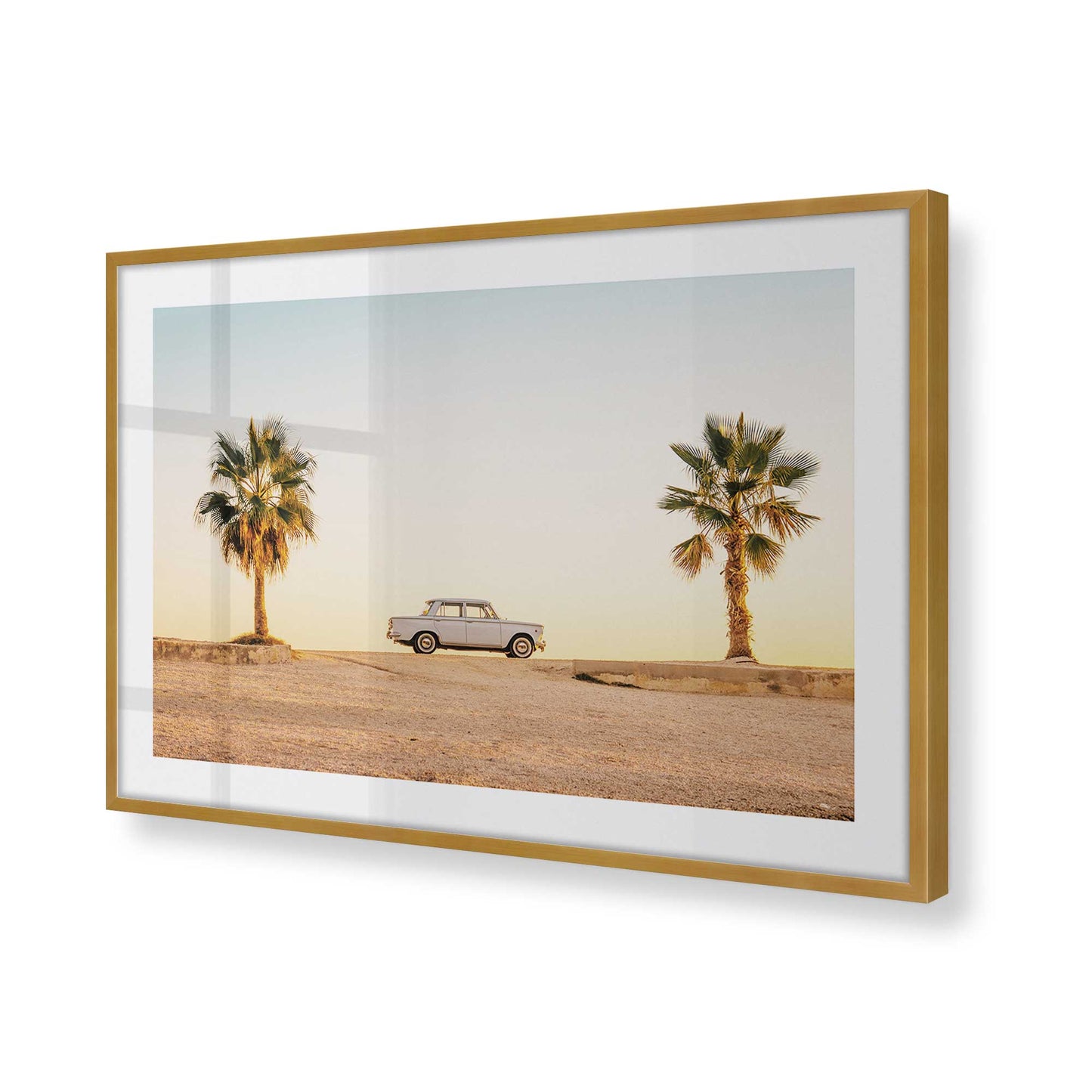 [Color:Polished Gold], Picture of art in a Polished Gold frame at an angle