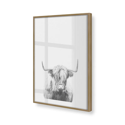 [Color:Brushed Gold], Picture of art in a Brushed Gold frame at an angle