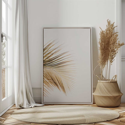 Sunlit Palm Leaf Canvas Print