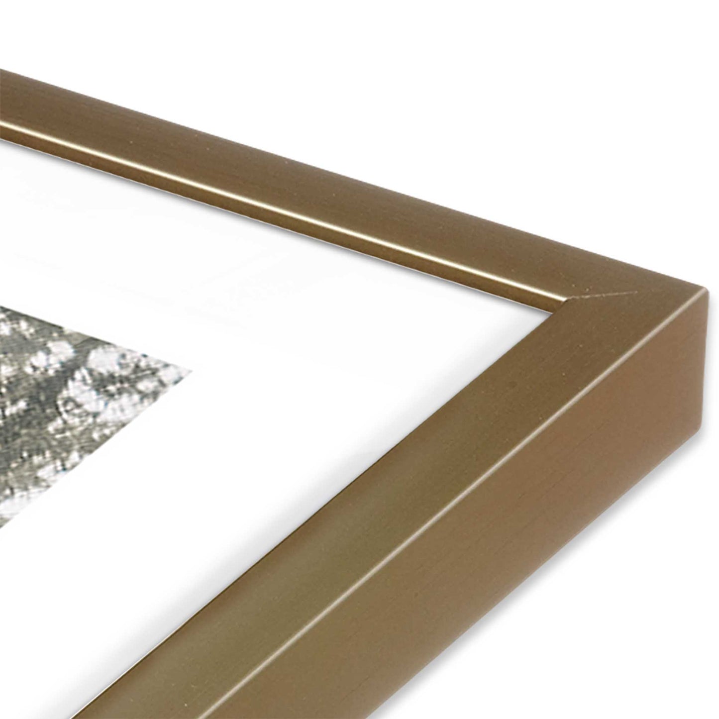 [Color:Brushed Gold], Picture of art in a Brushed Gold frame of the corner