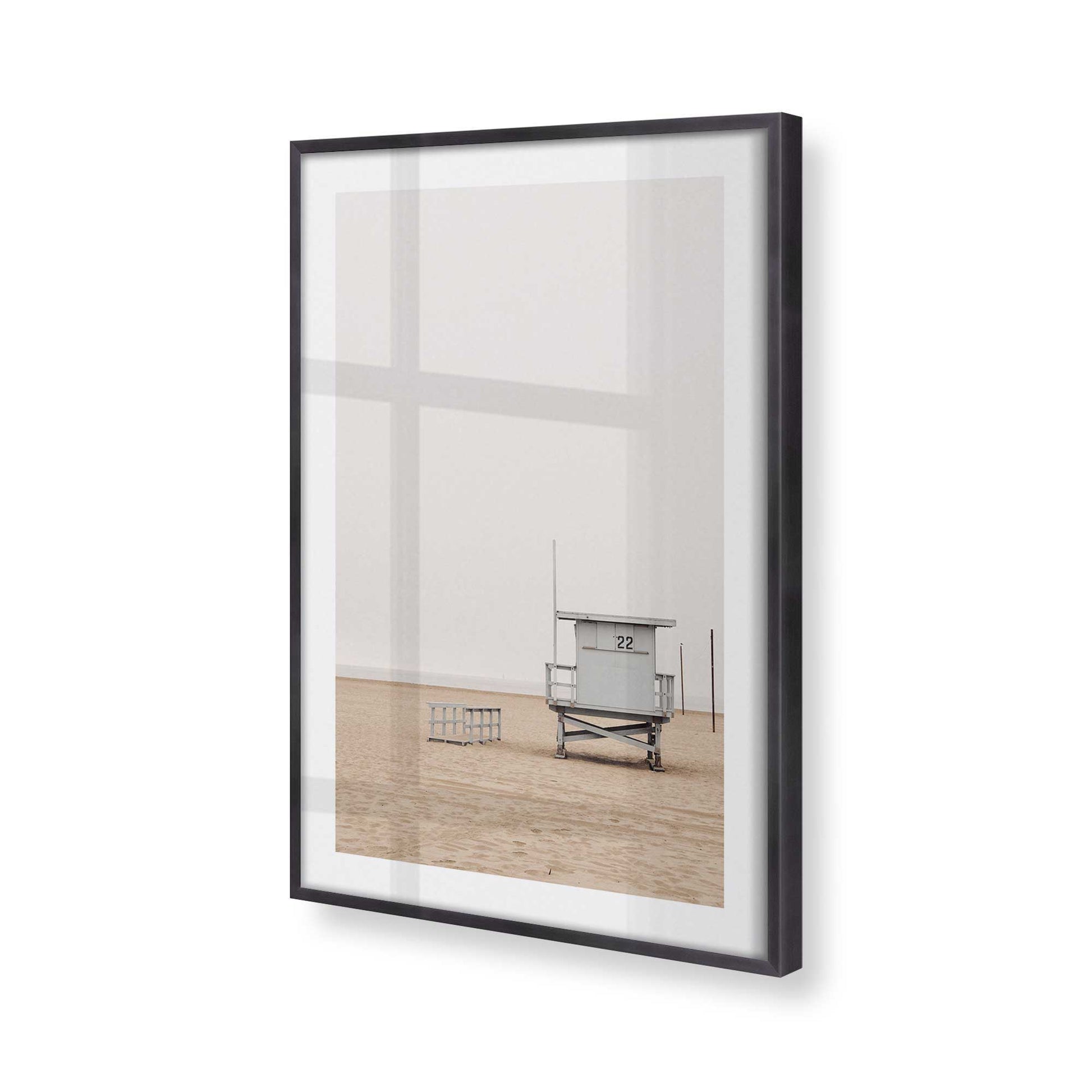 [Color:Weathered Zinc], Picture of art in a Weathered Zinc frame at an angle