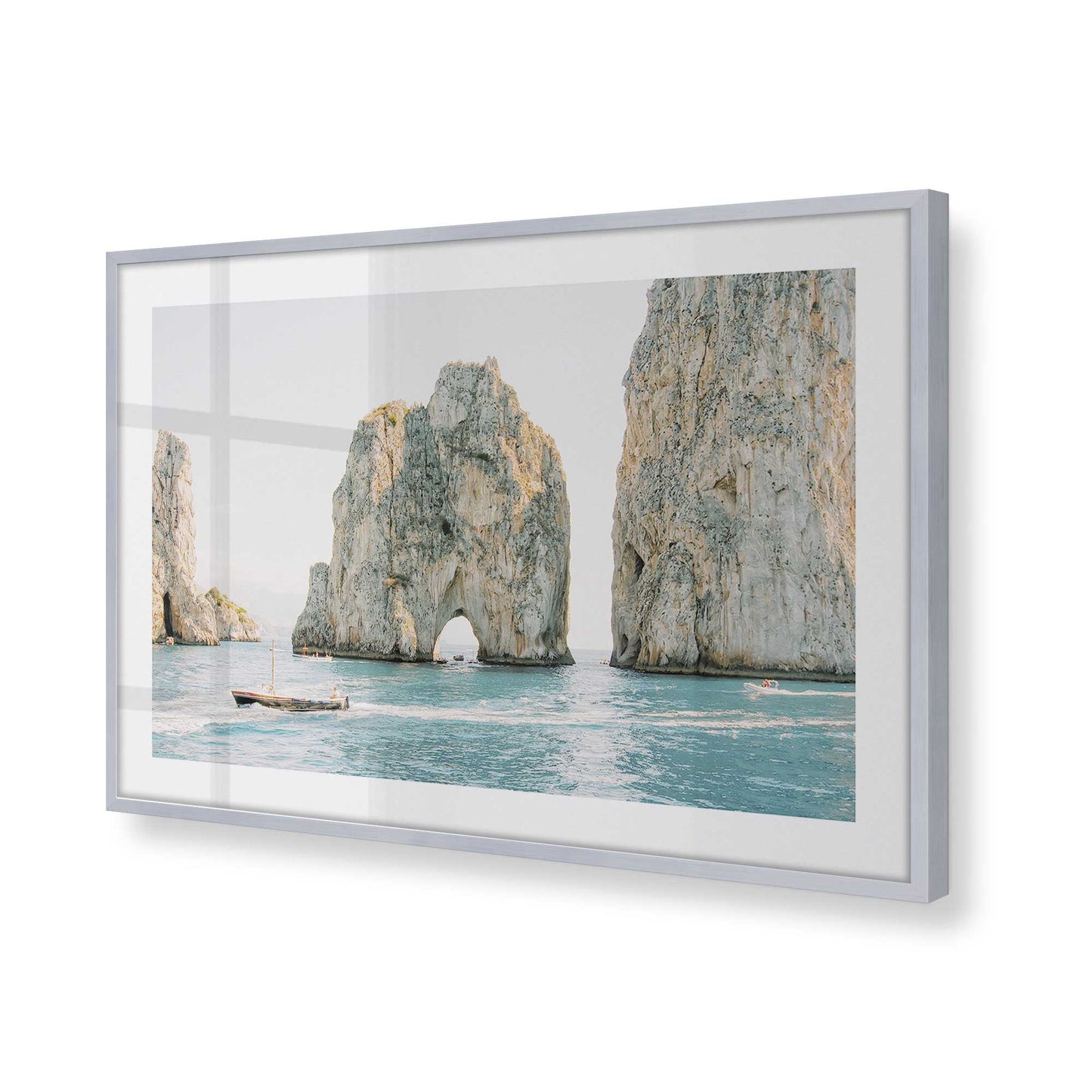 [Color:Polished Chrome], Picture of art in a Polished Chrome frame at an angle