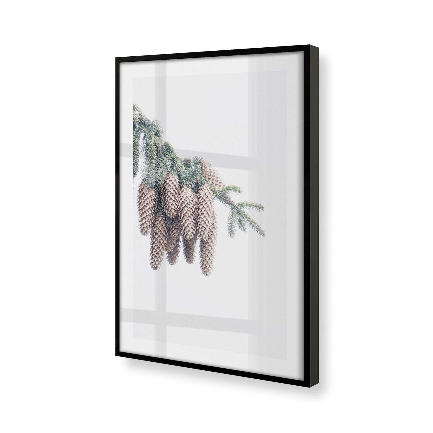 [Color:Satin Black], Picture of art in a Satin Black frame at an angle