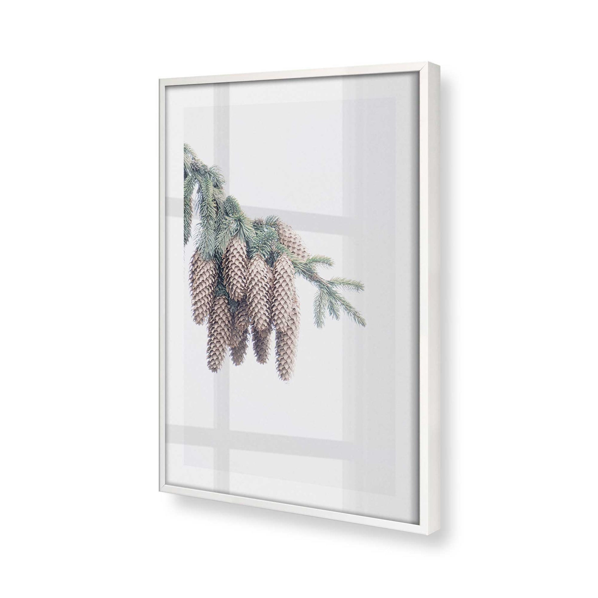 [Color:Opaque White], Picture of art in a Opaque White frame at an angle