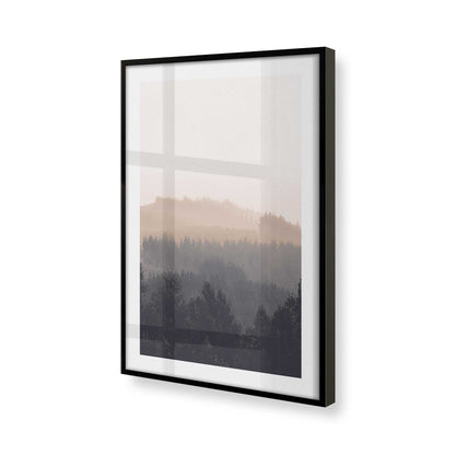 [Color:Satin Black], Picture of art in a Satin Black frame at an angle