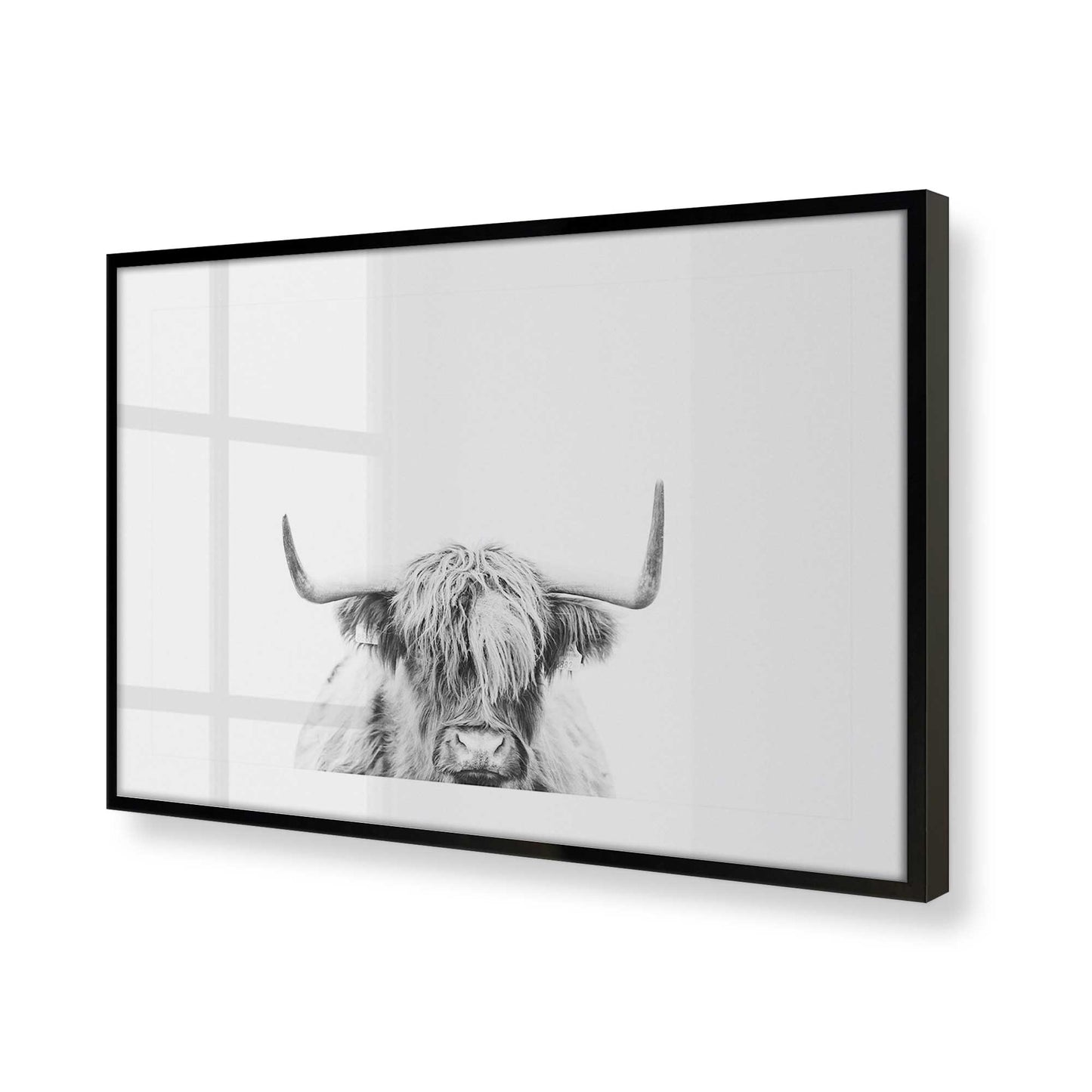 [Color:Satin Black], Picture of art in a Satin Black frame at an angle