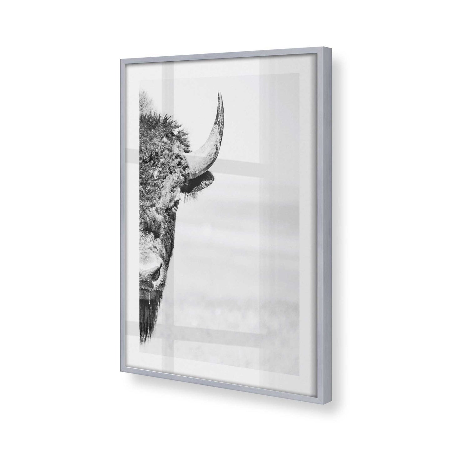 [Color:Polished Chrome], Picture of art in a Polished Chrome frame at an angle