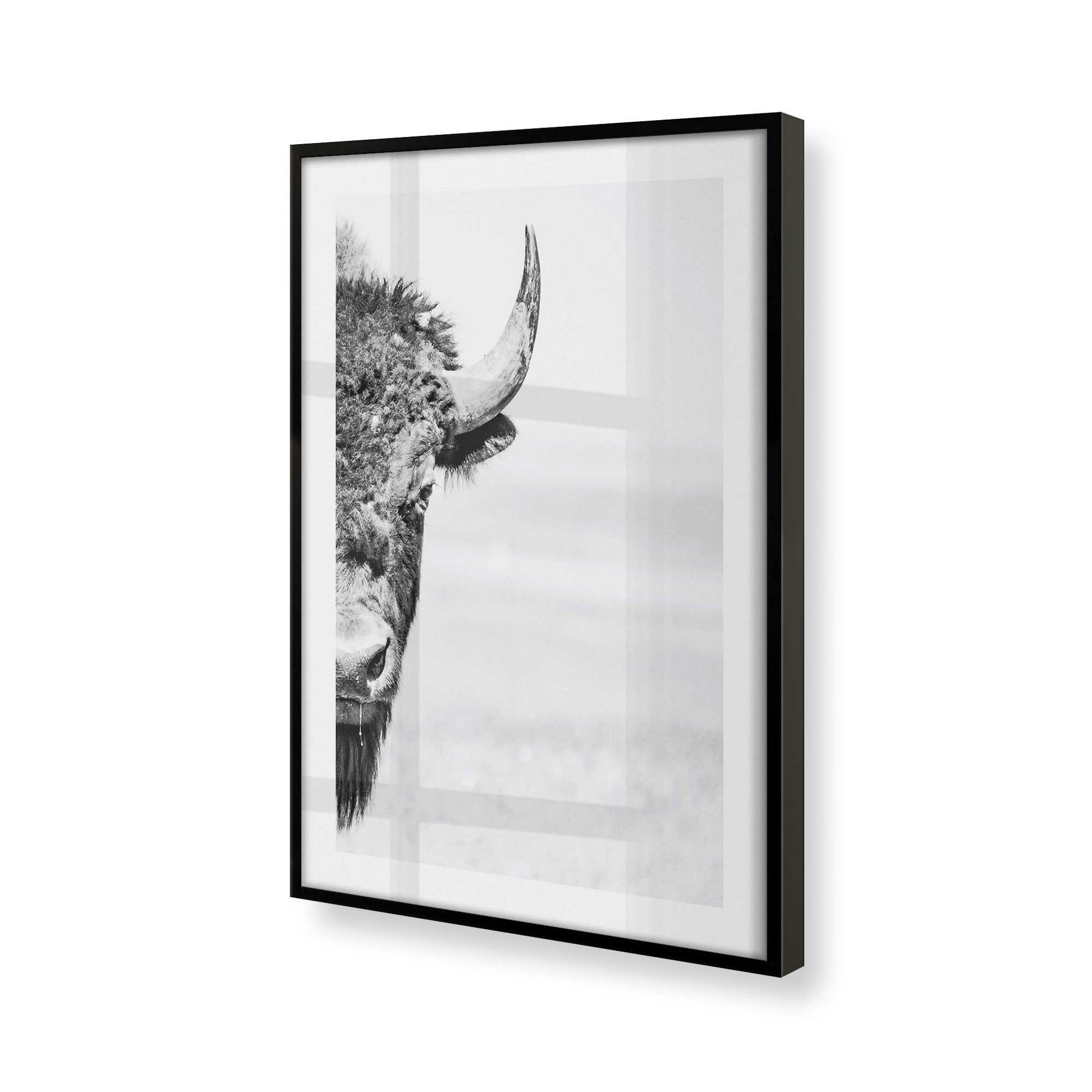 [Color:Satin Black], Picture of art in a Satin Black frame at an angle