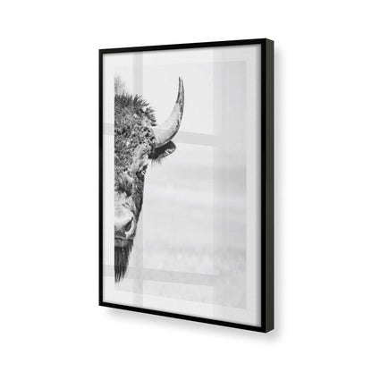 [Color:Satin Black], Picture of art in a Satin Black frame at an angle