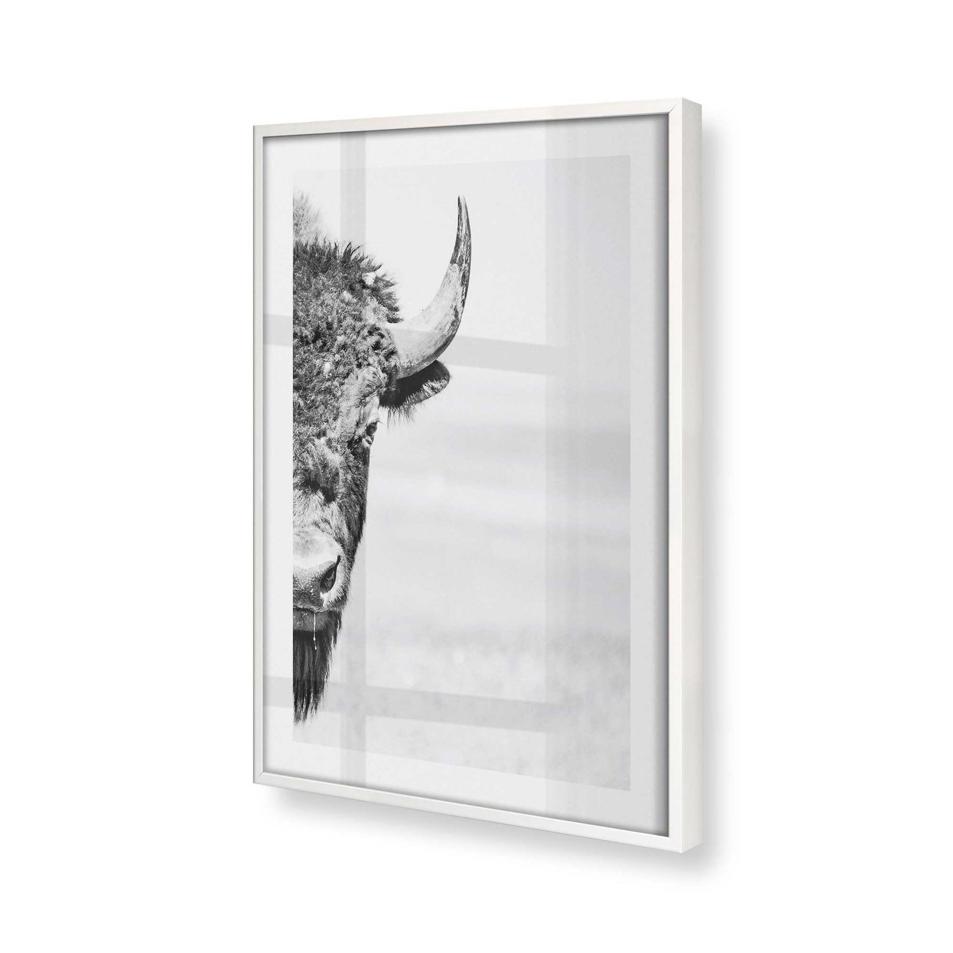 [Color:Opaque White], Picture of art in a Opaque White frame at an angle