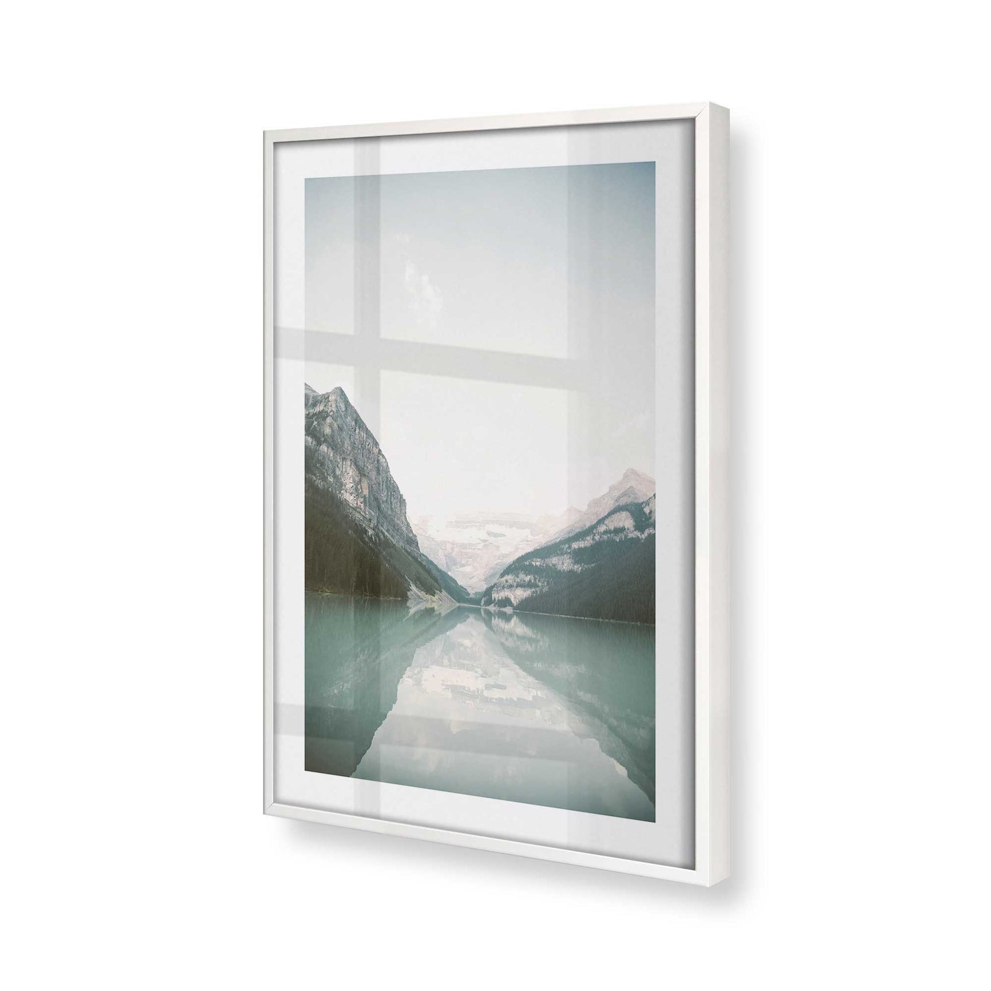 [Color:Opaque White], Picture of art in a Opaque White frame at an angle
