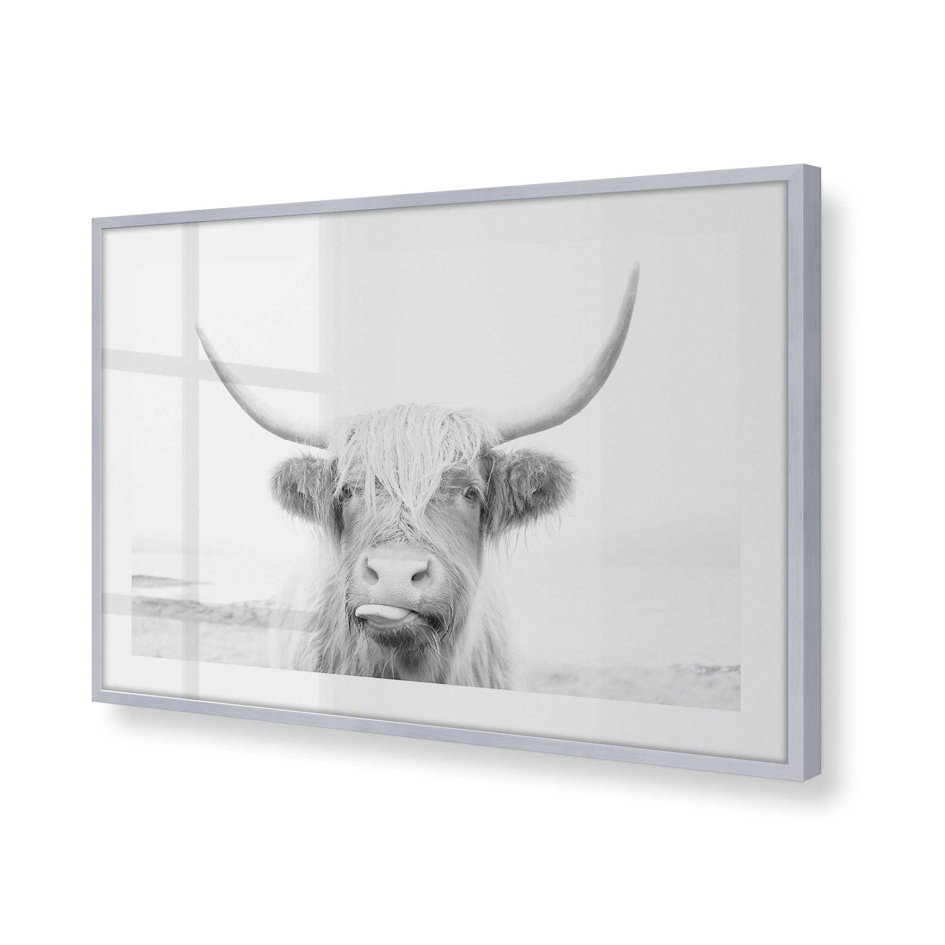 [Color:Polished Chrome], Picture of art in a Polished Chrome frame at an angle