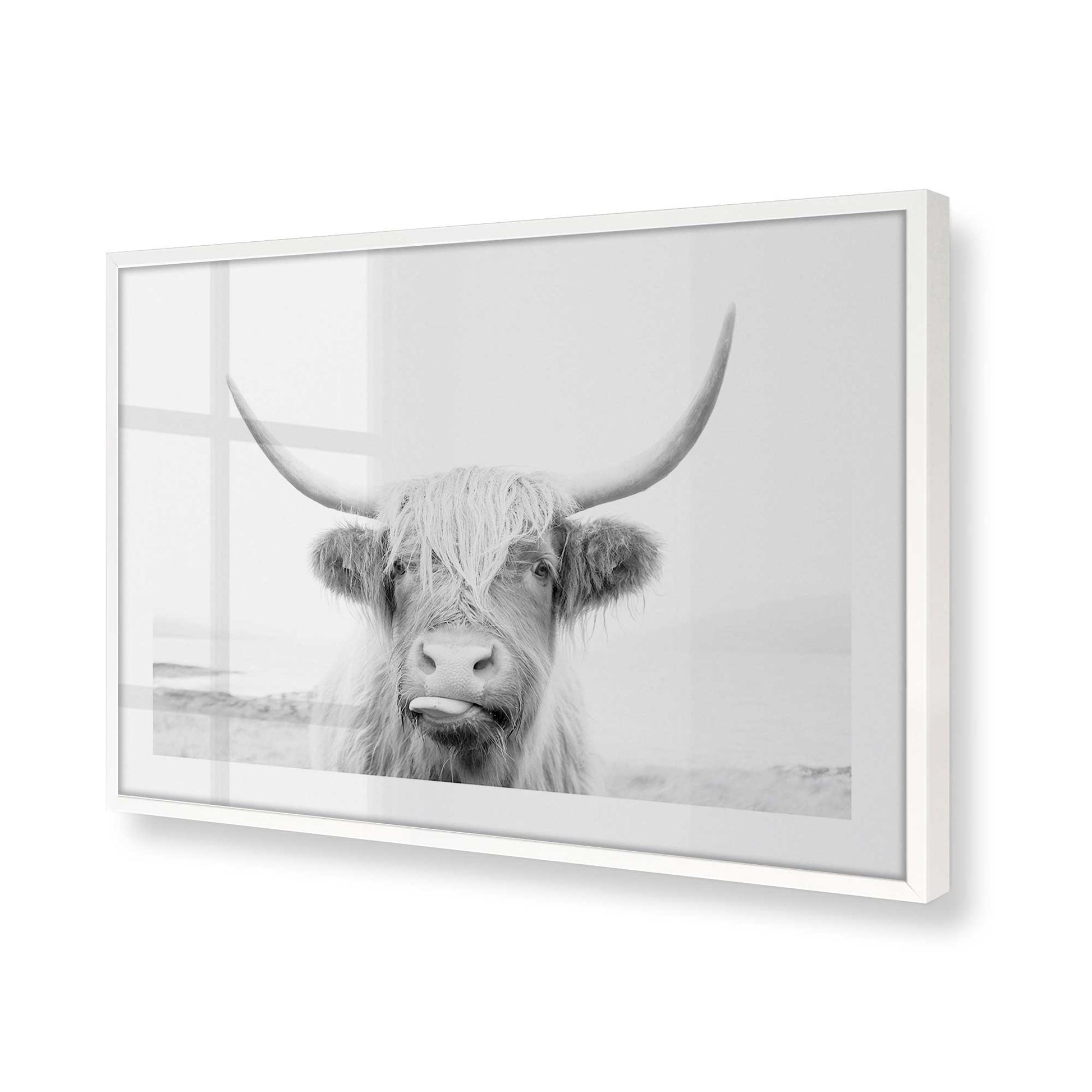 [Color:Opaque White], Picture of art in a Opaque White frame at an angle