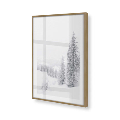 [Color:Brushed Gold], Picture of art in a Brushed Gold frame at an angle