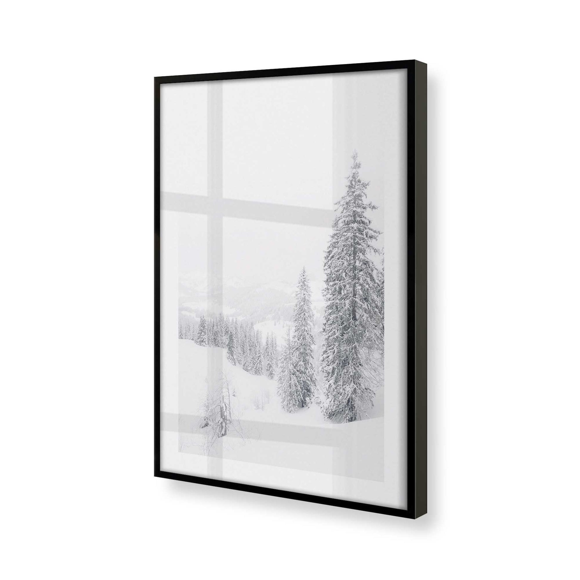 [Color:Satin Black], Picture of art in a Satin Black frame at an angle