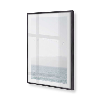 [Color:Weathered Zinc], Picture of art in a Weathered Zinc frame at an angle