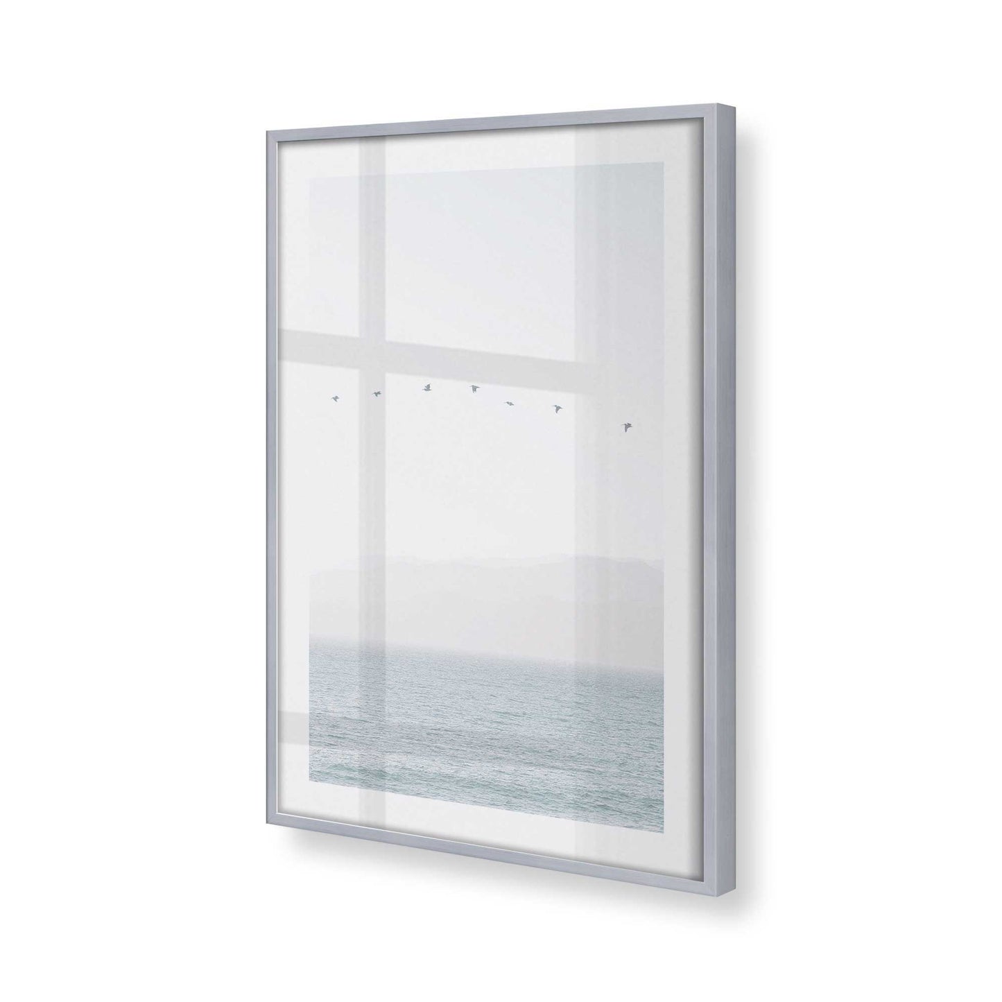 [Color:Polished Chrome], Picture of art in a Polished Chrome frame at an angle