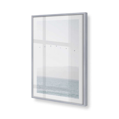 [Color:Polished Chrome], Picture of art in a Polished Chrome frame at an angle