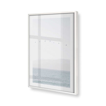 [Color:Opaque White], Picture of art in a Opaque White frame at an angle