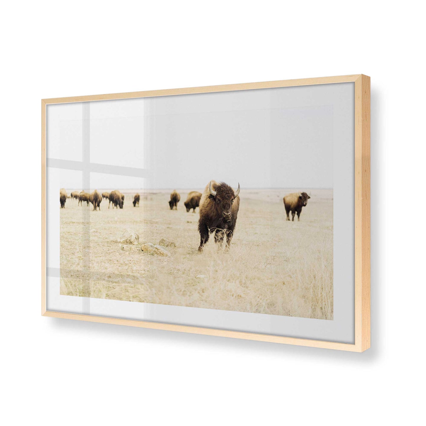 [Color:Raw Maple], Picture of art in a Raw Maple frame at an angle