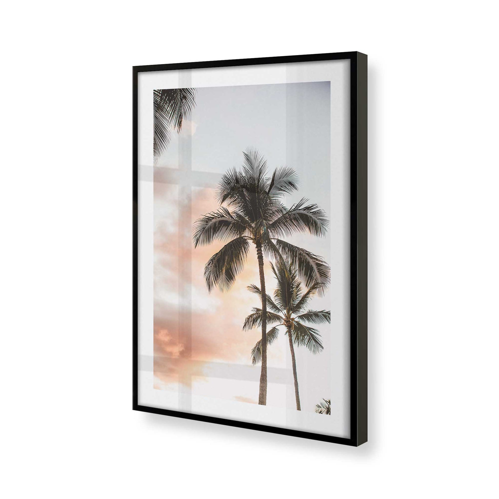 [Color:Satin Black], Picture of art in a Satin Black frame at an angle