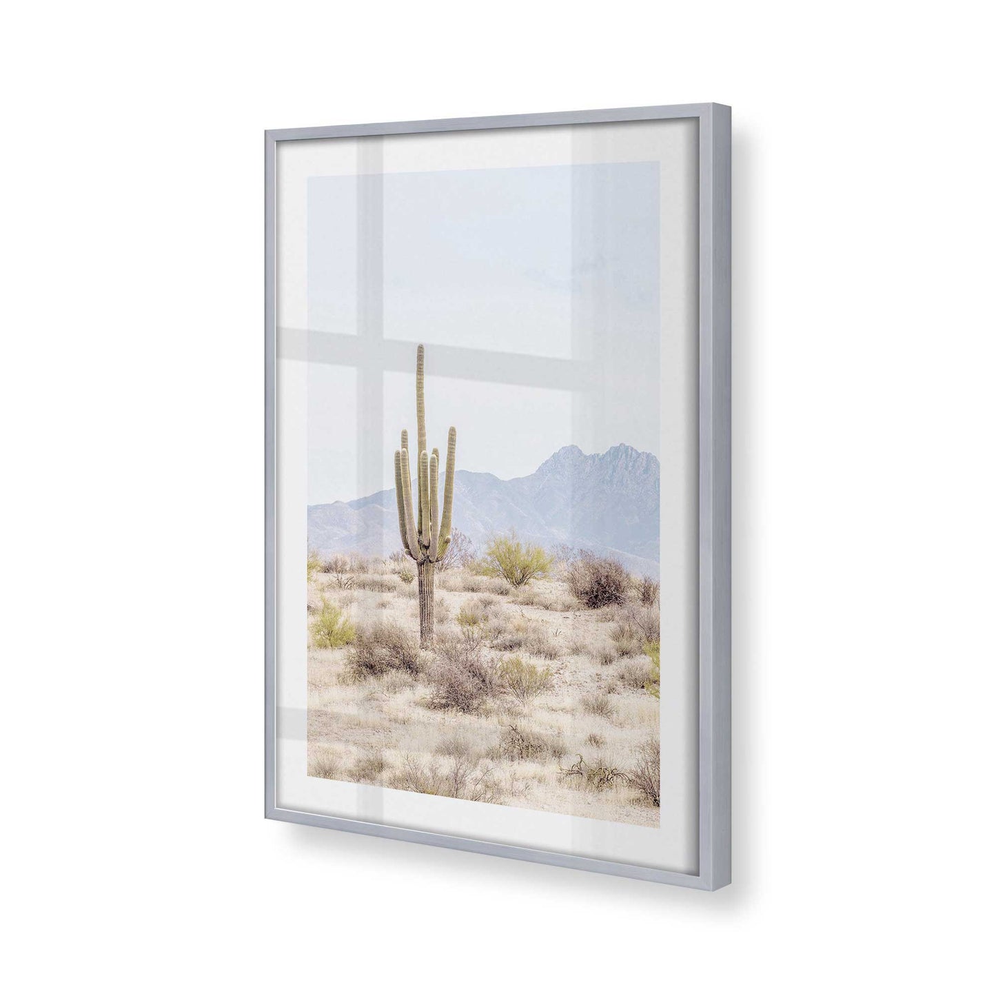 [Color:Polished Chrome], Picture of art in a Polished Chrome frame at an angle