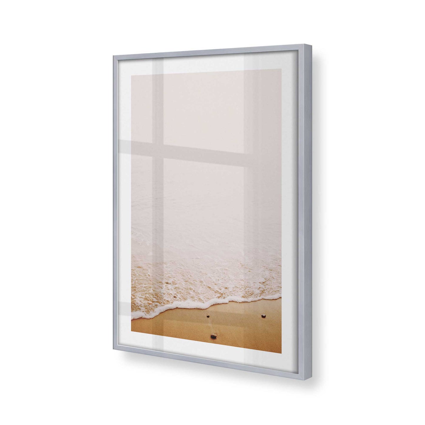 [Color:Polished Chrome], Picture of art in a Polished Chrome frame at an angle