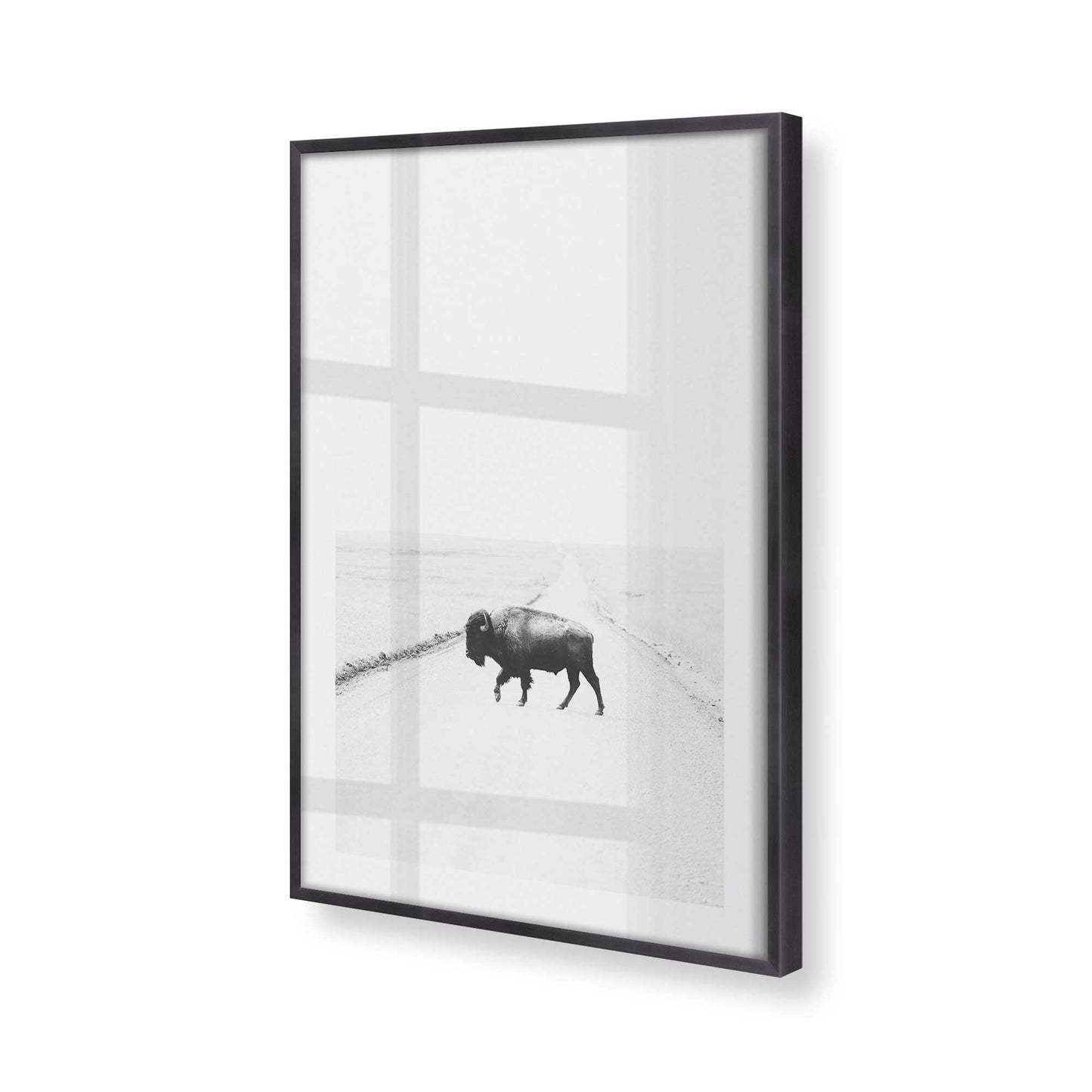 [Color:Weathered Zinc], Picture of art in a Weathered Zinc frame at an angle