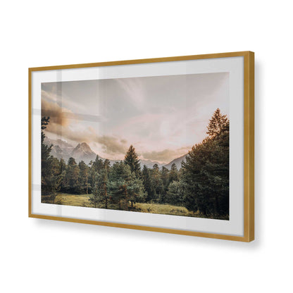 [Color:Polished Gold], Picture of art in a Polished Gold frame at an angle