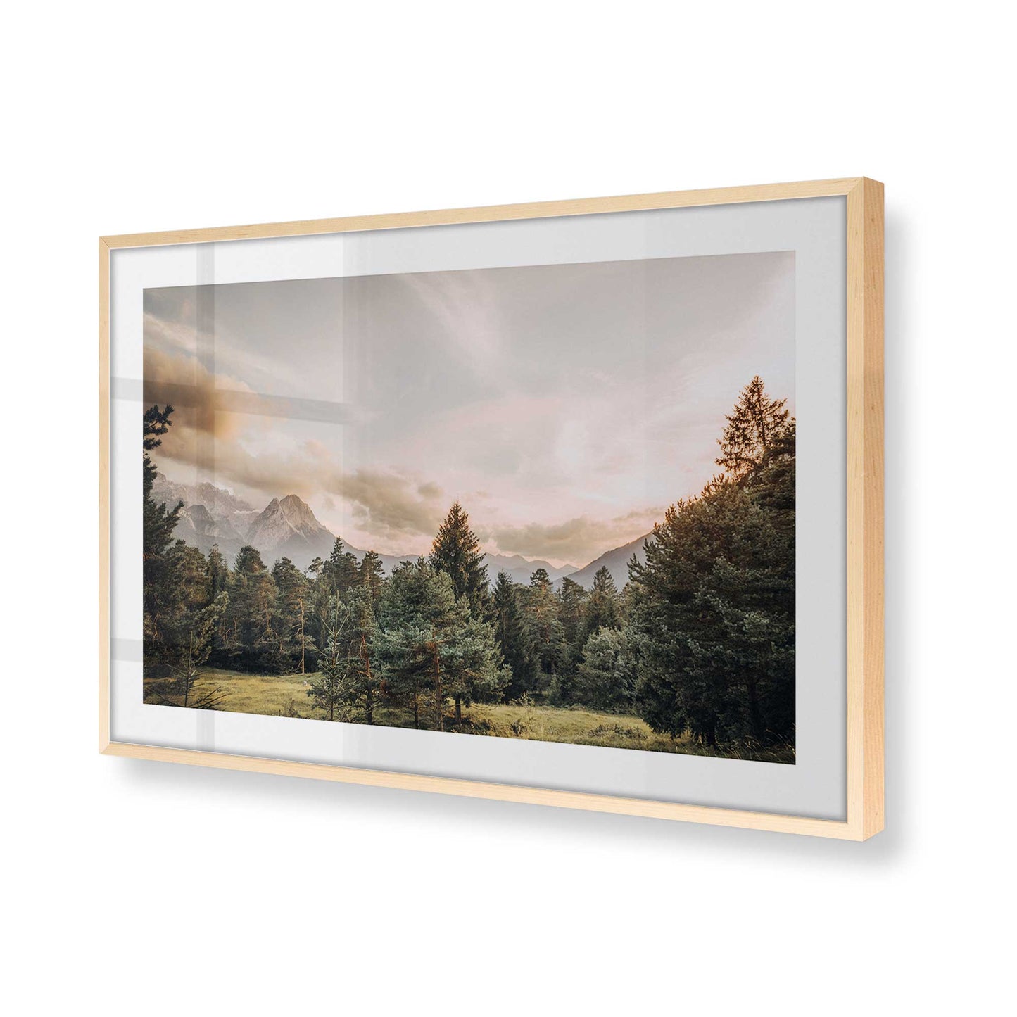[Color:Raw Maple], Picture of art in a Raw Maple frame at an angle