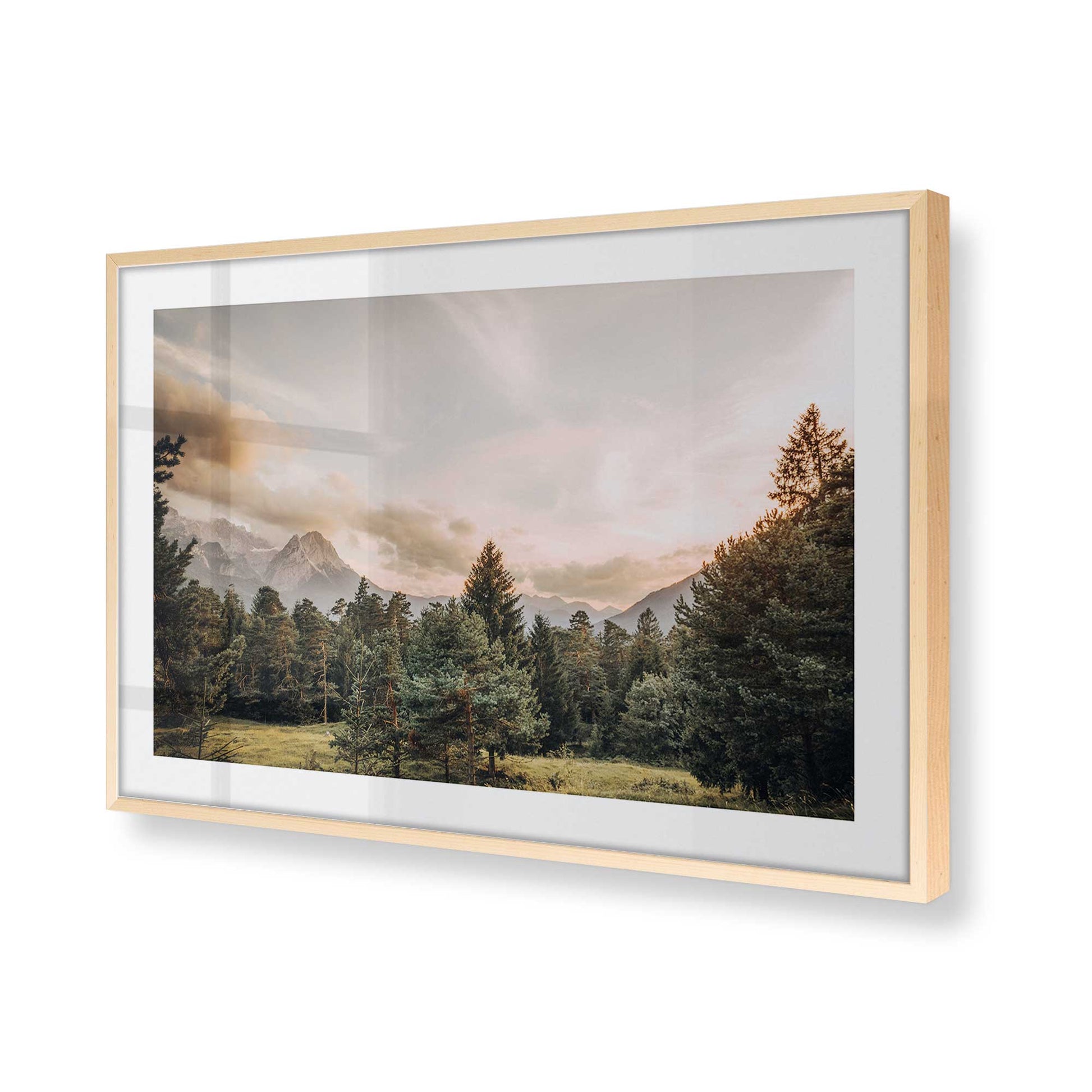 [Color:Raw Maple], Picture of art in a Raw Maple frame at an angle