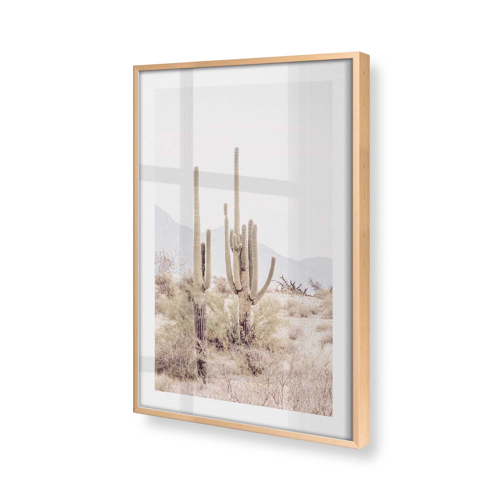 [Color:Raw Maple], Picture of art in a Raw Maple frame at an angle