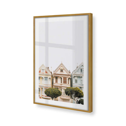 [Color:Polished Gold], Picture of art in a Polished Gold frame at an angle