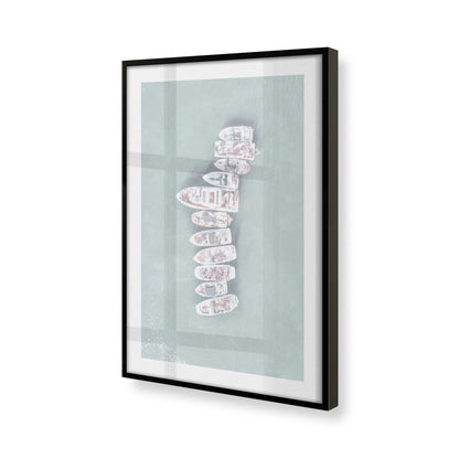 [Color:Satin Black], Picture of art in a Satin Black frame at an angle