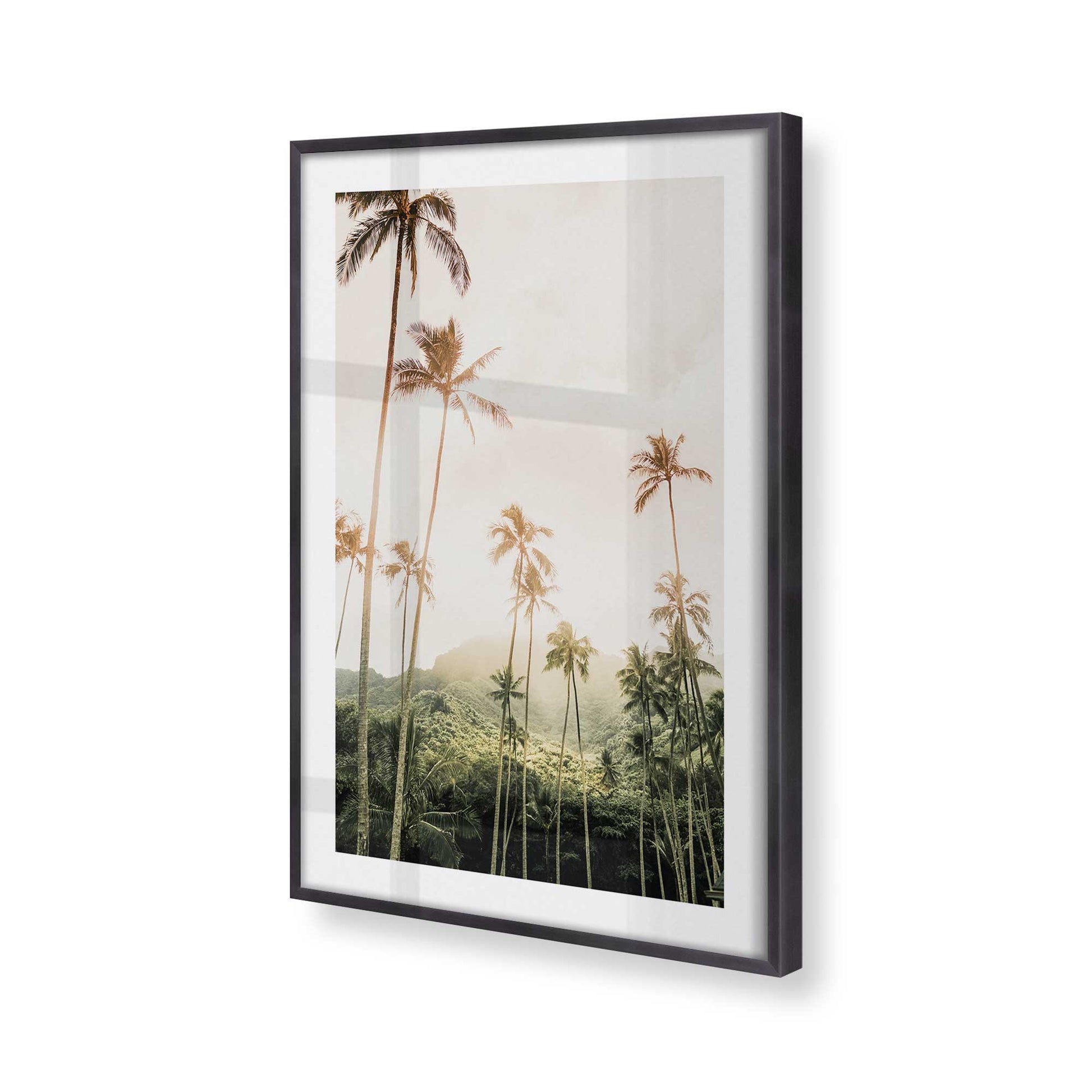 [Color:Weathered Zinc], Picture of art in a Weathered Zinc frame at an angle