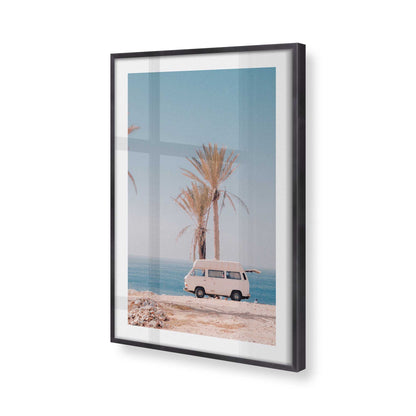 [Color:Weathered Zinc], Picture of art in a Weathered Zinc frame at an angle