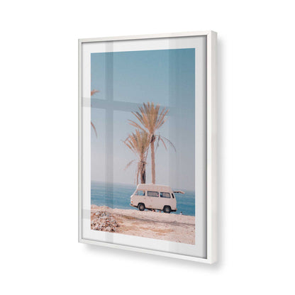[Color:Opaque White], Picture of art in a Opaque White frame at an angle