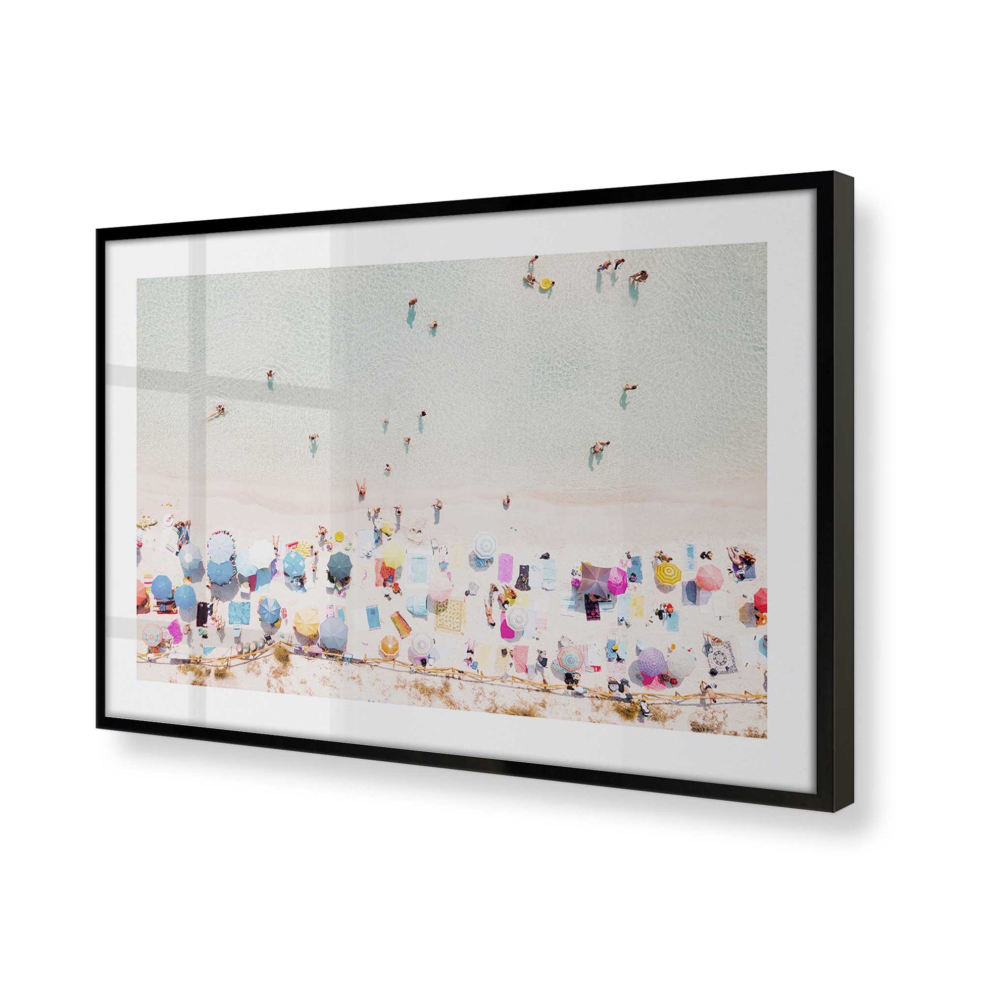 [Color:Satin Black], Picture of art in a Satin Black frame of the corner