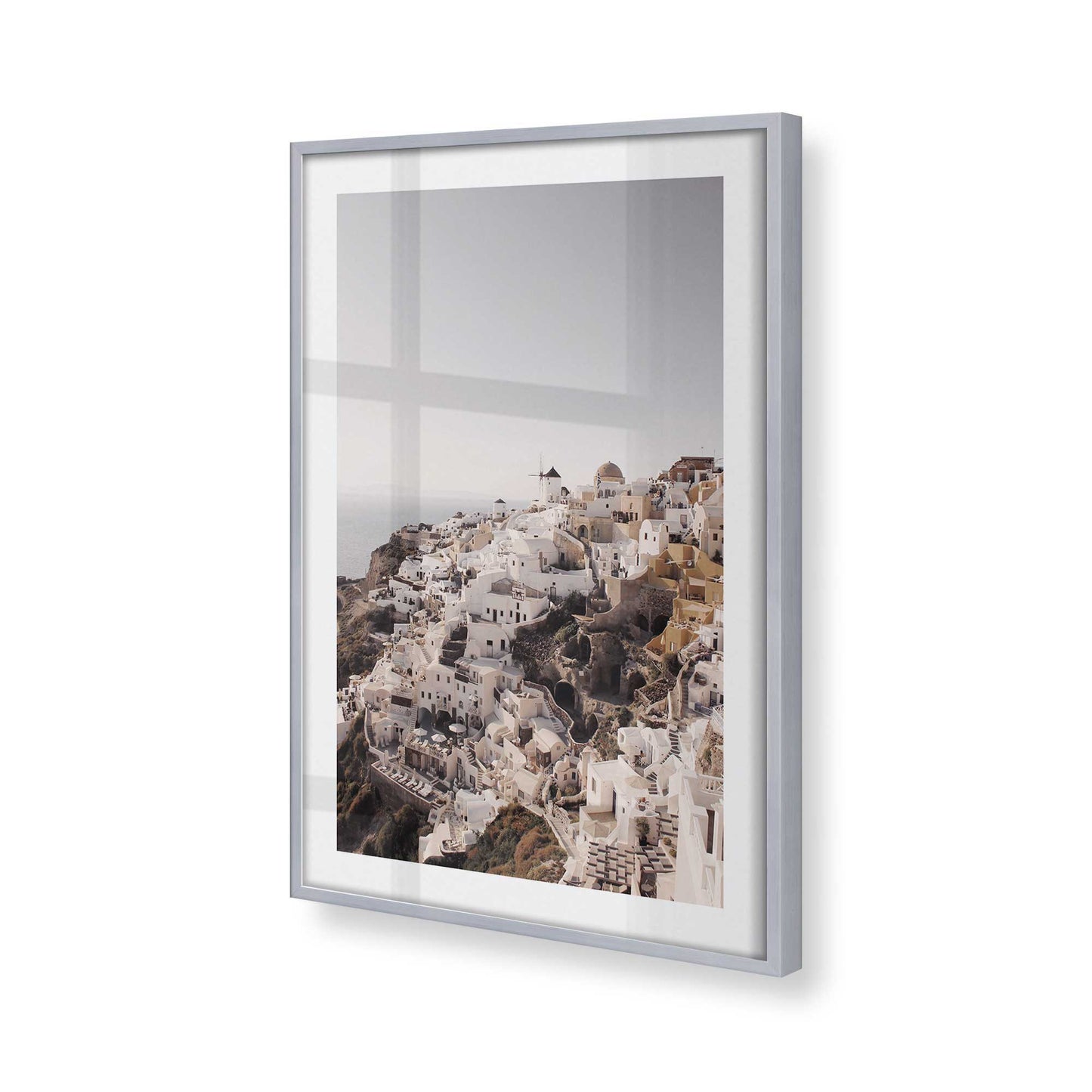 [Color:Polished Chrome], Picture of art in a Polished Chrome frame of the corner