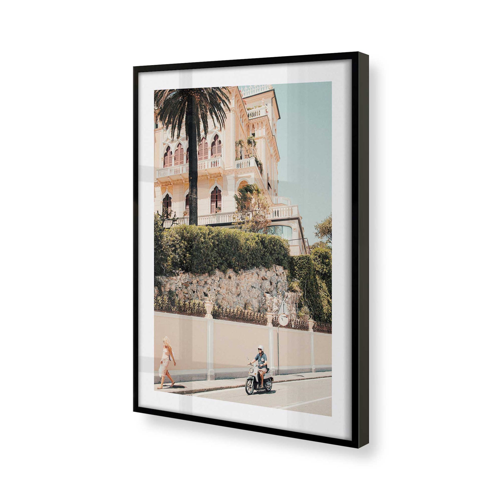 [Color:Satin Black], Picture of art in a Satin Black frame of the corner